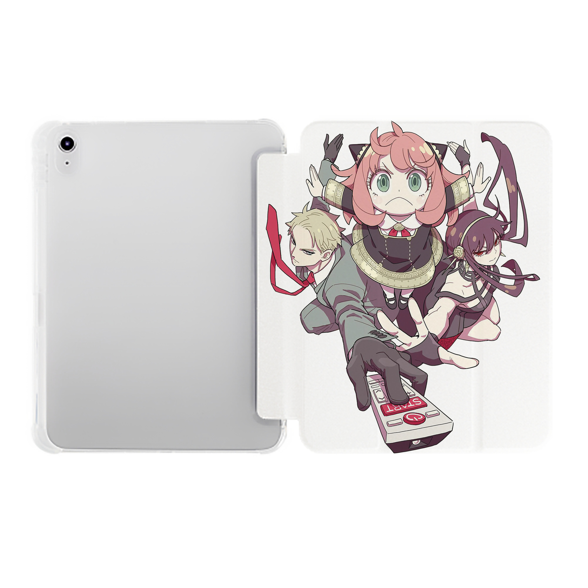 （画像用） SPY×FAMILY间谍家家酒 IPad ケース ペン収納付き 三つ折りスタンド PUレザー×シリコン 対応機種9.5/10.5/10.9インチ